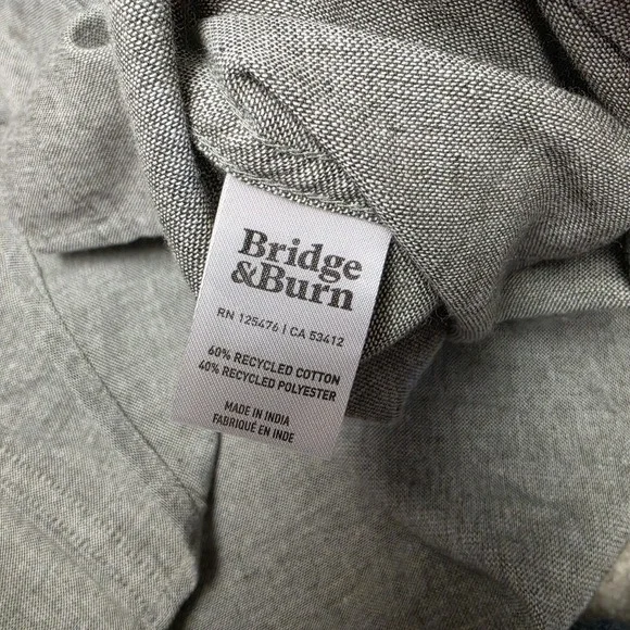 Bridge & Burns The Bea Short Sleeve Button Up Shirt Sage Chambray Sz M NWT $108 - Picture 8 of 8